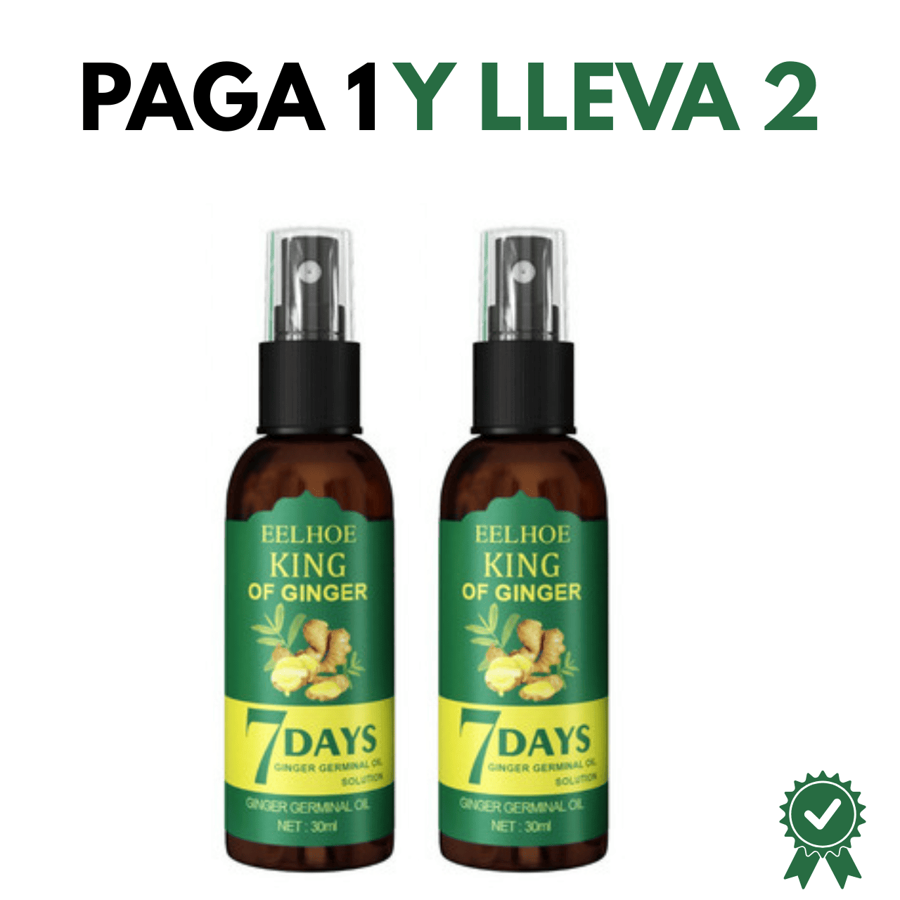 🚨Gran lanzamiento⚡️ Paga 1 Lleva 2 - Serum Jengibre Anti Caída y Crecimiento acelerado 7days™